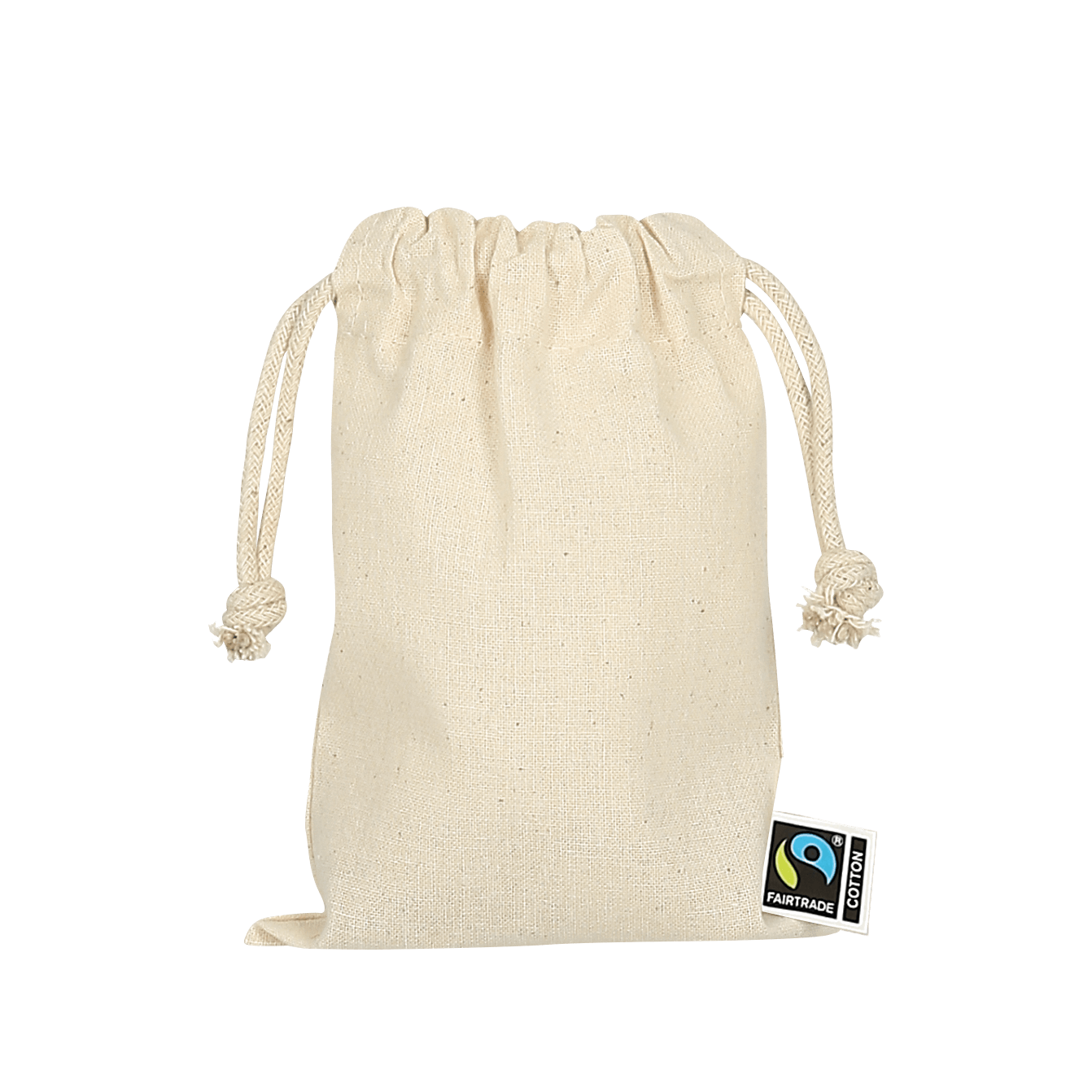 TEXXILLA Zuziehbeutel aus Fairtrade-zertifizierter Baumwolle, 10 x 14 cm