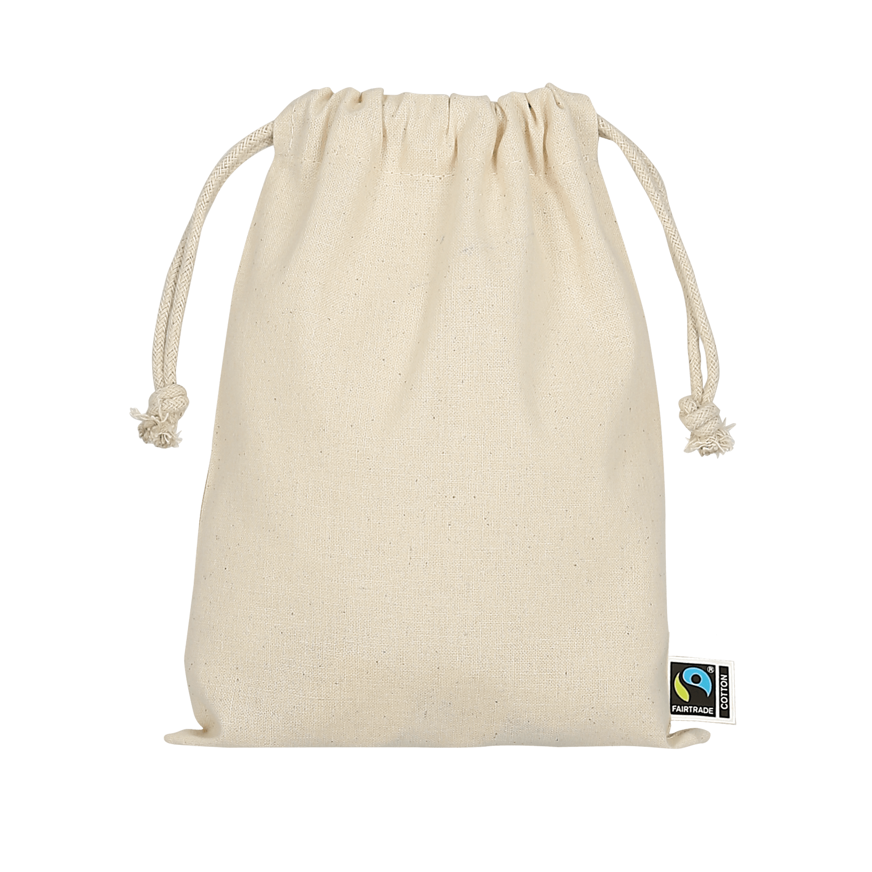 TEXXILLA Zuziehbeutel aus Fairtrade-zertifizierter Baumwolle, 15 x 20 cm