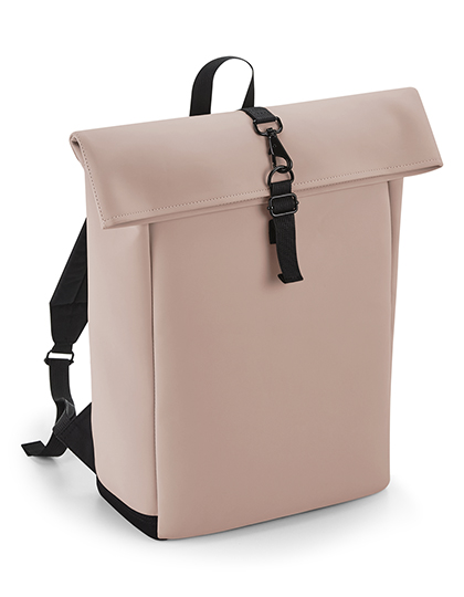  Matte PU Roll-Top Backpack