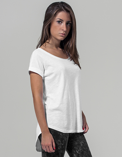 Fashion T-Shirts Ladies Long Slub Tee