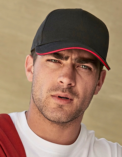 EarthAware Classic Organic Cotton 5 Panel Cap - Sandwich Peak