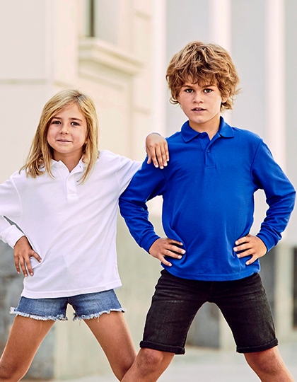 Kids Long Sleeve 65/35 Polo