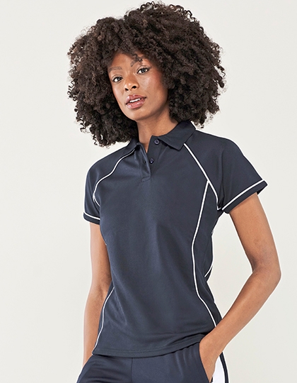Ladies Piped Performance Polo
