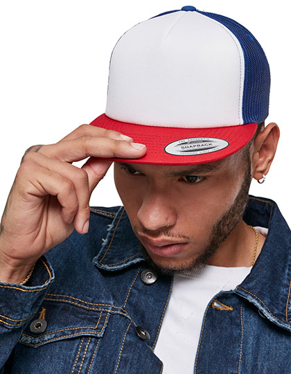 Caps & M�tzen Foam Trucker With White Front