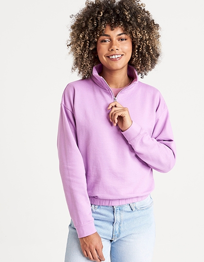  Women�s Cropped 1/4 Zip Sweat