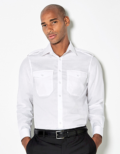 Men�s Tailored Fit Pilot Shirt Long Sleeve