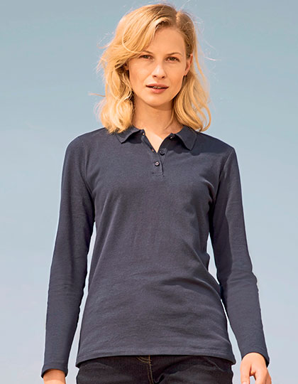 Women�s Long-Sleeve Piqu� Polo Shirt Perfect