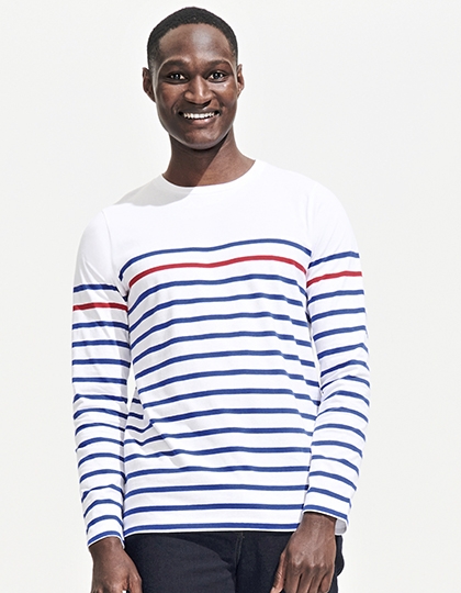 Men�s Long Sleeve Striped T-Shirt Matelot