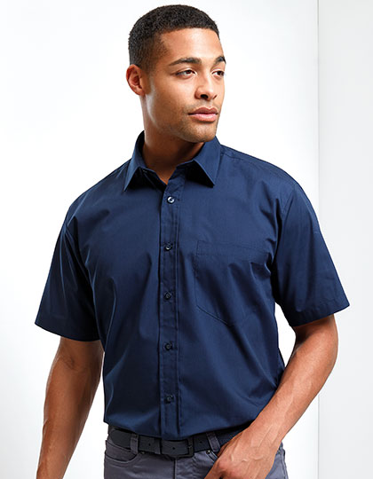 Mens Poplin Short Sleeve Shirt