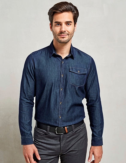 Men�s Jeans Stitch Denim Shirt