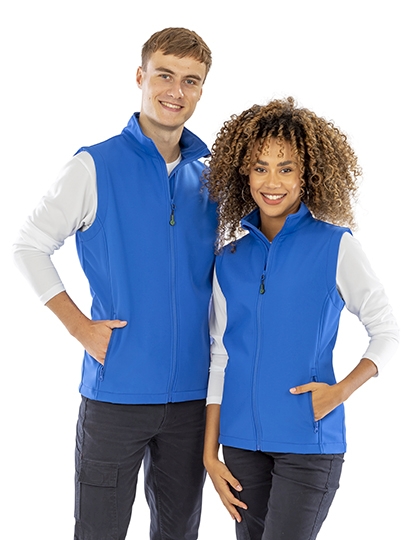 Womens Recycled 2-Layer Printable Softshell Bodywarmer