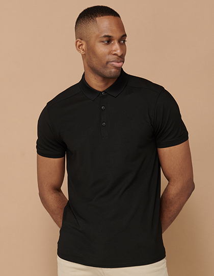 Mens Slim Fit Stretch Polo Shirt + Wicking Finish