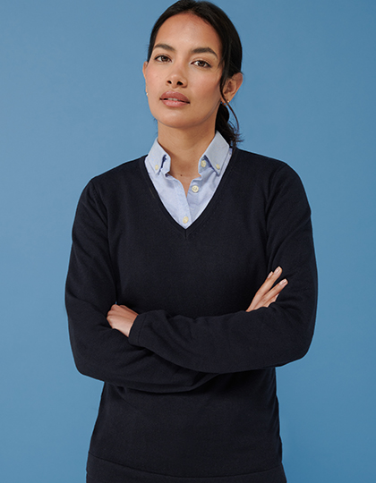 Ladies Lightweight V-Neck Jumper