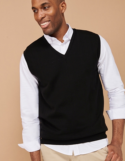 Mens Lightweight Sleeveless V-Neck Jumper
