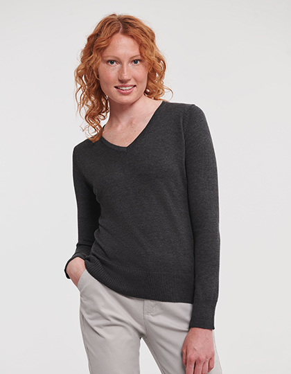 Ladies� V-Neck Knitted Pullover