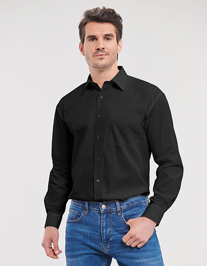 Men�s Long Sleeve Classic Pure Cotton Poplin Shirt